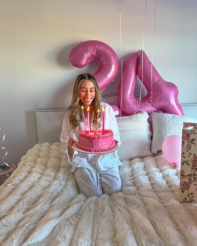 Pink 4 Balloon - Number Balloon 40 Inch, 4th Pink Birthday Decorations | Large - Image 2
