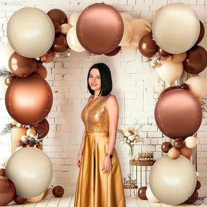 KatchOn Brown and Cream Balloons Set 22 Inch - Image 7