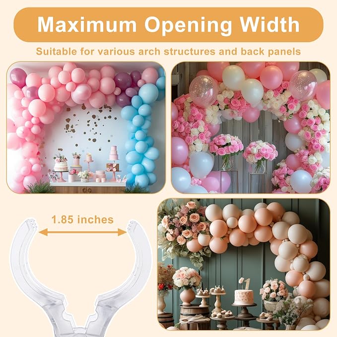 10 Pcs Large Balloon Arch Clips Transparent Clips - Image 4