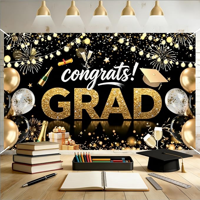 Class of 2026 Graduation Banner Backdrop by Dormirpilow