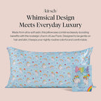 Kitsch x Lisa Frank Satin Pillowcase with Zipper for Hair & Skin, Softer Than Silk Pillow Cases, Wrinkle-Free, Smooth and Cooling Satin Pillow Covers, King Size (19x36) - MarkieTM