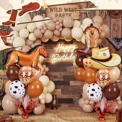 Civaner Cowboy Party Balloons Stand Kit 6 Sets - Image 2