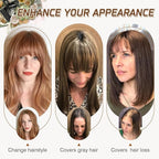 Rich Choices Real Human Hair Toppers for Women With Bang 100% Remy Human Hair Topper for Thinning Hair Clip in Silk Base Hair Topper 12 Inch GREY