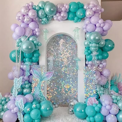 Voircoloria 90pcs Teal Balloons Garland Arch Kit, 18 12 10 5 Inch | - Image 6