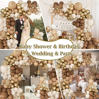 168pcs Brown Balloon Garland Arch Kit Different Sizes | 18 12 10 5 inch Latex / - Image 7