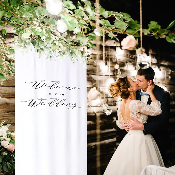 HunnmingRe 29 x 78 Inch Welcome to Our Wedding Sign - Image 4