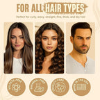 Keratin Shampoo and Conditioner Set | 16 fl oz Each | with Batana Oil & Bamboo Extract | Controls Frizz, Strengthens, Nourishes, & Adds Shine for Smoother Hair