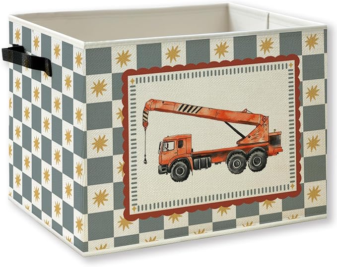 Construction Car Boy Nursery Storage Basket by KSDUT
