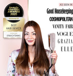 ELLA BELLA® Titanium Flat Iron Hair Straightener (with Infrared) • Professional Straightening Iron • Digital Display to Accurately Control Temperature • As Featured in Good Housekeeping