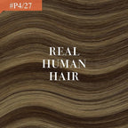 Ve Sunny Hair Extensions Ponytail Real Human Hair Wrap Around Clip in Ponytail Hair Extensions Straight Extensions Human Hair for Women Medium Brown Highlighted Caramel Blonde 18inch 80G 80G