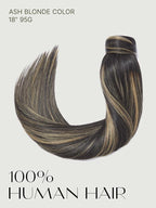 Frodio Clip in Ponytail Extension Human Hair for women Straight 18 Inches Long Straight Hair drawstring Ponytail Highlight