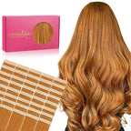 WENNALIFE Tape in Hair Extensions Human Hair, 40pcs 100g 20 inch Auburn Ginger Real Human Hair Straight Tape in Extensions Invisible Human Hair Extensions Reusable Real Hair Extensions