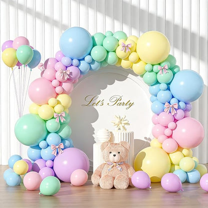 Pastel Balloon Arch Kit, Different Sizes 18 12 10 5 Inch by Unknown