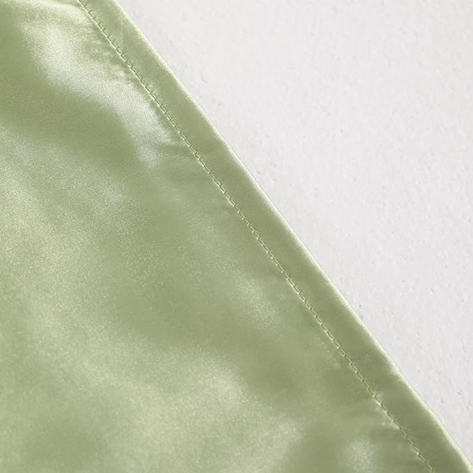 NTBAY 2 Pack Satin King Pillowcases for Hair and Skin, Luxurious and Silky Pillow Cases with Envelope Closure, 20x40 Inches, Sage Green