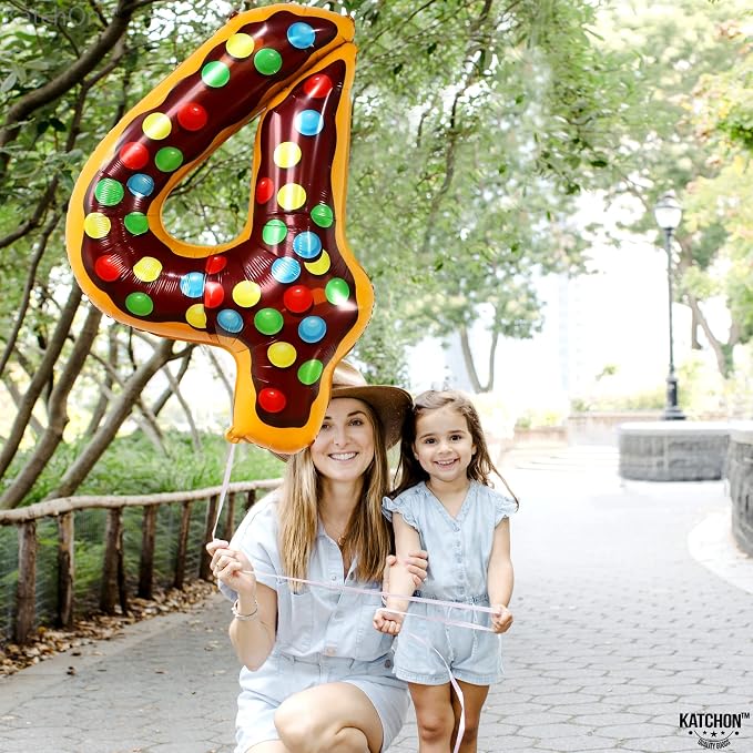 KatchOn Number 4 Balloon 40 Inch, 4 Birthday Decorations | Donut, 4 Balloon - Image 7