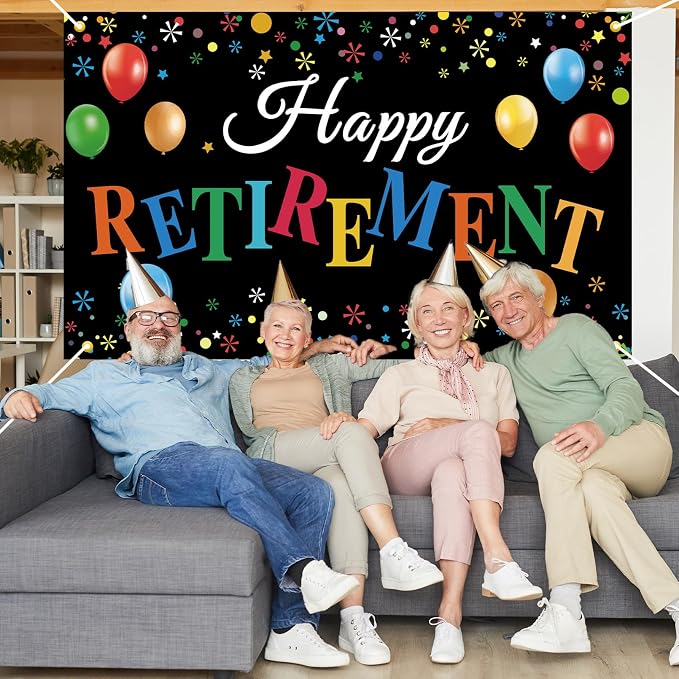 Retirement Banner, Large Happy Retirement Banner Backdrop, Farewell Party - Image 6
