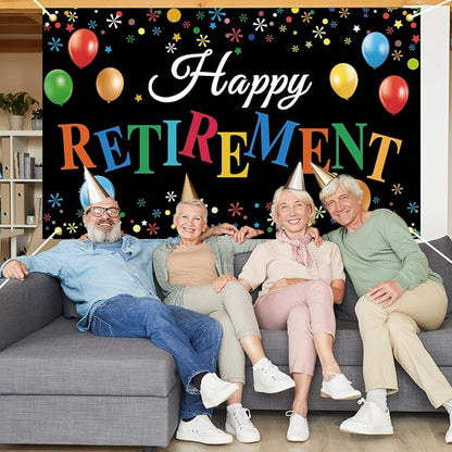 Retirement Banner, Large Happy Retirement Banner Backdrop, Farewell Party - Image 6