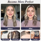 starluck Real Human Hair Toppers for Women 10 Inch Human Hair Topper no Bangs, 3 * 4.5 inches Swiss Base Suitable for ThinningHair Cover Grey Roots(Mixed Light Grey)