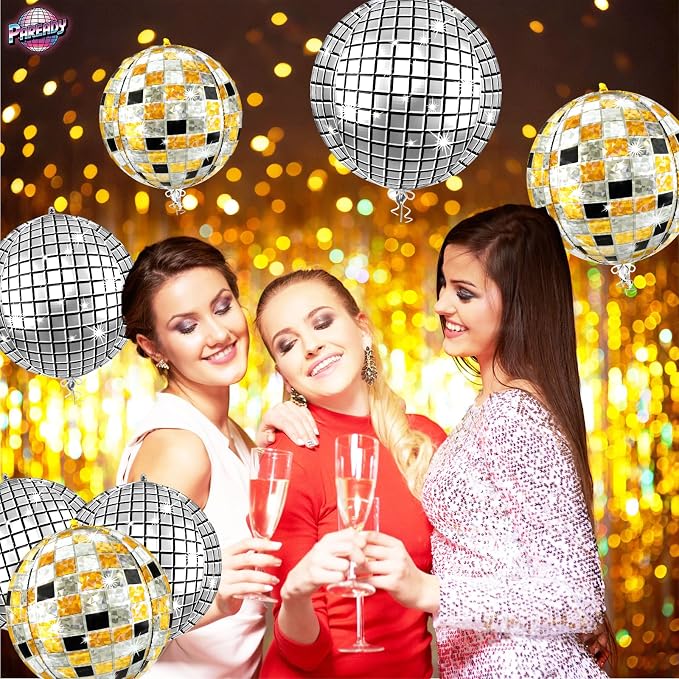 6pcs 22 Inch Multicolor Disco Ball Balloons - Image 8