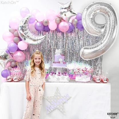KatchOn Silver Number 9 Balloon 40 Inch | Foil 9 Birthday Balloon - Image 6