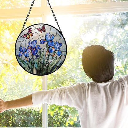 DASTOLL Stained Glass Window Hanging, and Mom 6.3 in - Image 3