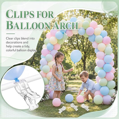 50 Pack Large Balloon Arch Clips Plastic Transparent Backdrop Spring Clamps 3.5 - Image 5