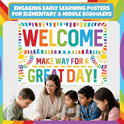 Sproutbrite 2 Welcome Educational Posters & Chart Welcome Banner 13.5"x39" - Image 5