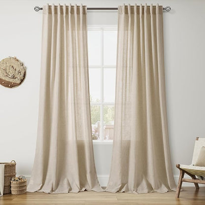 Taupe Burlywood Curtains 96 Inches Long by Nanspring