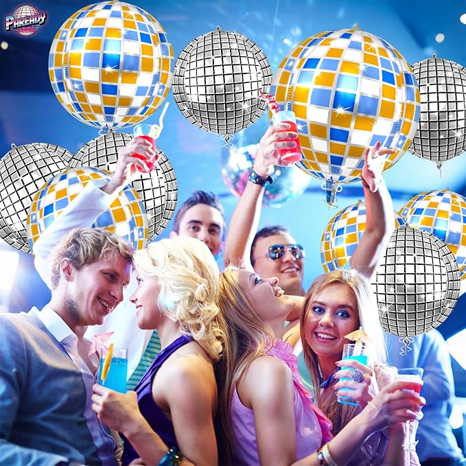 6pcs 22 Inch Silver Disco Ball Balloons - Image 4