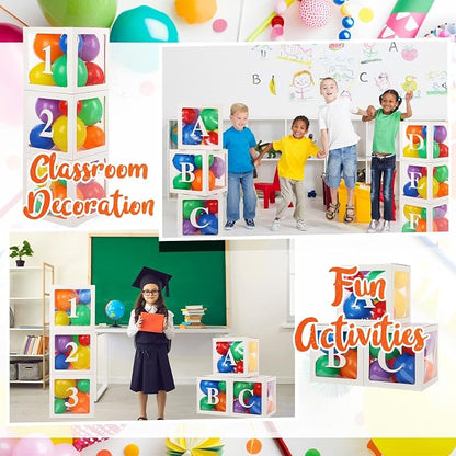Zhanmai 6 Pcs Letters Numbers Boxes Balloon - Image 4