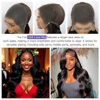 Lemoda Body Wave 13x6 Full Lace Frontal Virgin Human Hair Wigs 210% Density 22Inch Body Wave Top 15A 13x6 HD Transparent Lace Front Wig Pre-Bleached Knots Invisible Lace Tiny Knots