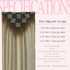 PINKPEARL Clip in Human Hair Extensions #3/8/22 Balayage Walnut Brown to Ash Brown and Golden Blonde Clip in Hair Extensions Real Human Hair 7pcs 120g 14inch Human Hair Extensios Clip ins(#3/8/22-14)