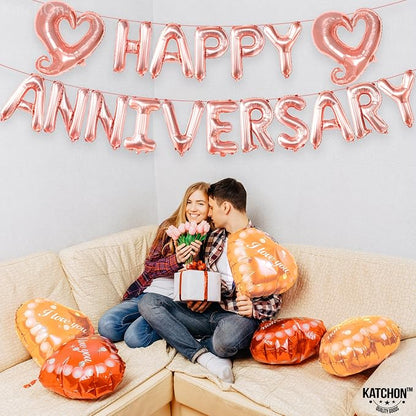 KatchOn Rose Gold Anniversary Balloons - Image 6