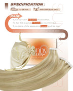 Sunny Hair Tape in Hair Extensions Real Human Hair Invisible Remy Hair Extensions Tape ins for Women Dark Blonde Highlights Light Blonde 16 inch 20Pcs 50G