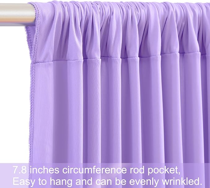 8 Panels Lavender Backdrop Curtains - Image 8