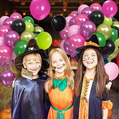 60PCS Black Pink Green Balloons, Hot Pink Dark Light Green Black Latex Balloon - Image 8