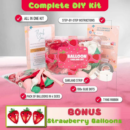 ALL-IN-1 Strawberry Balloon Arch Kit & Garland - Image 2