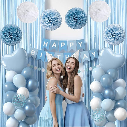 Light Blue Happy Birthday Party Decorations - Image 4