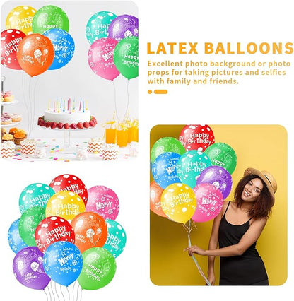 50pcs 12inch Happy Birthday Balloons - Image 3