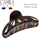 Camila Paris NV110 French Hair Clip for Women Thick Hair for Long Curly Wavy Hair, Gold, Girls Hair Claw Clips Fashion Styling Hair Accessories for Women, Strong Hold No Slip Grip, Made in France