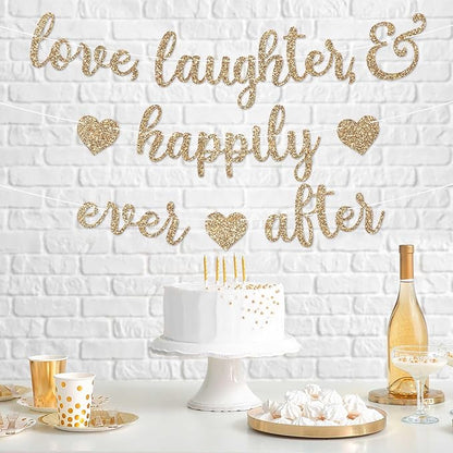 Pre-Strung Love Laughter & Happily Ever After Banner - Image 6
