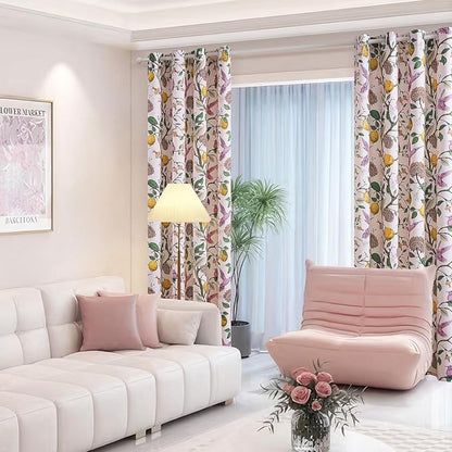 Topfinel Pink Curtains 102 Inches Long Cute Sound Dampening Pretty Vintage - Image 6