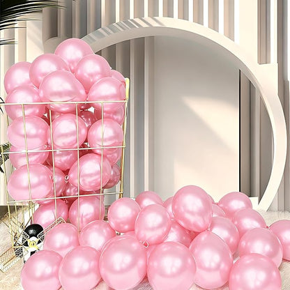 Firomi Pearl Light Pink Balloons 5-inch 100 Pack | Shiny Small Thicken Latex by Firomi