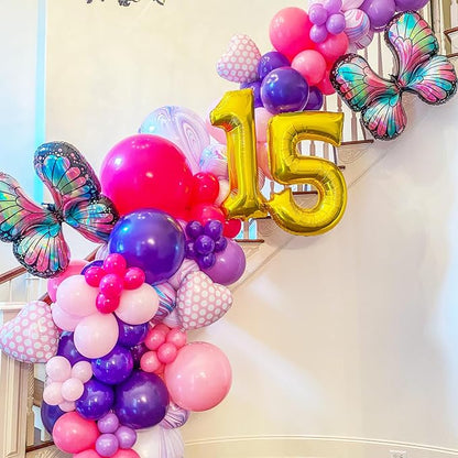 Voircoloria 66pcs Dark Purple Deep Purple Latex Party Balloons, 12inch | - Image 8