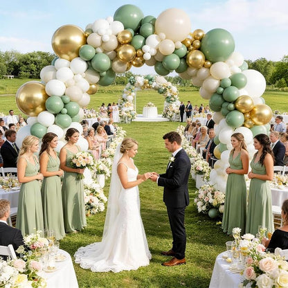 KARLURE Sage Green Balloon Arch Kit Garland - Image 6
