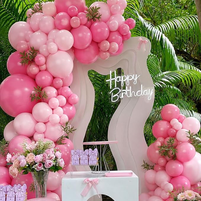Hot Pink Balloons Arch Kit for Princess Birthday Decorations | Hot Pink - Image 7
