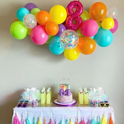 Multicolor Summer Balloon Arch Kit, Colorful Neon Balloons - Image 9