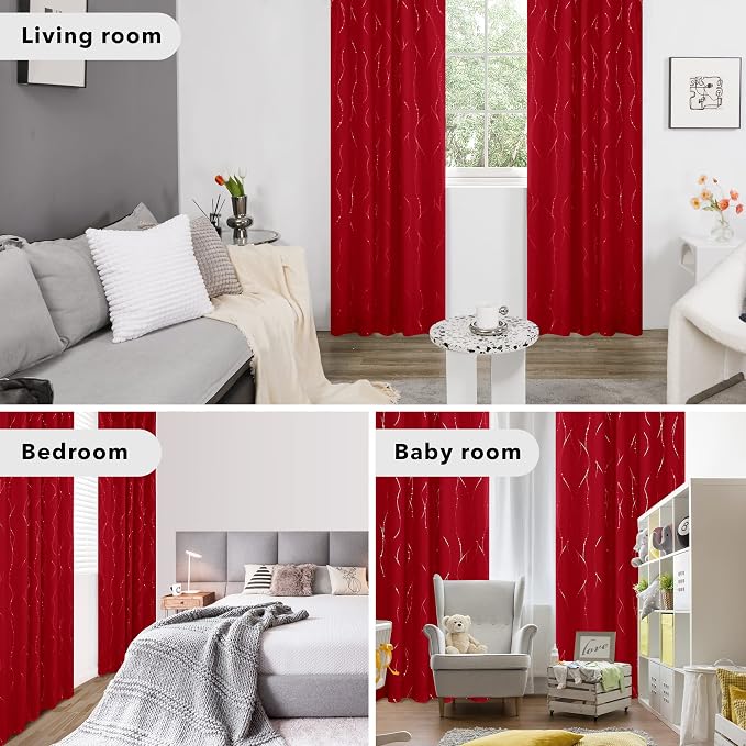 Deconovo Blackout Back Tab Curtains - Image 6