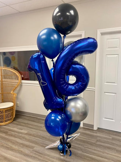 Night Blue Number 9 Balloon 40 Inch - Image 3