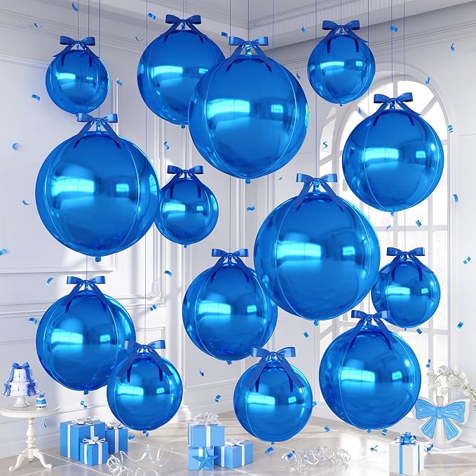 Dark Blue Round Foil Balloons by Dagelar